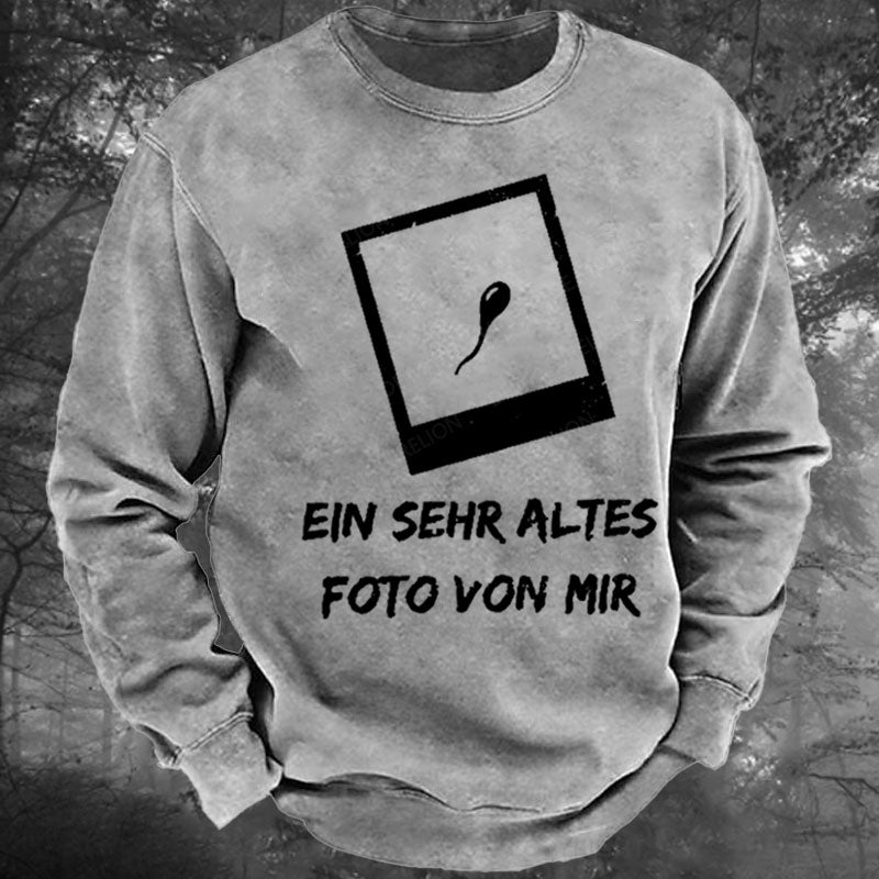 Ein Sehr Altes Foto Von Mir Gewaschenes Sweatshirt