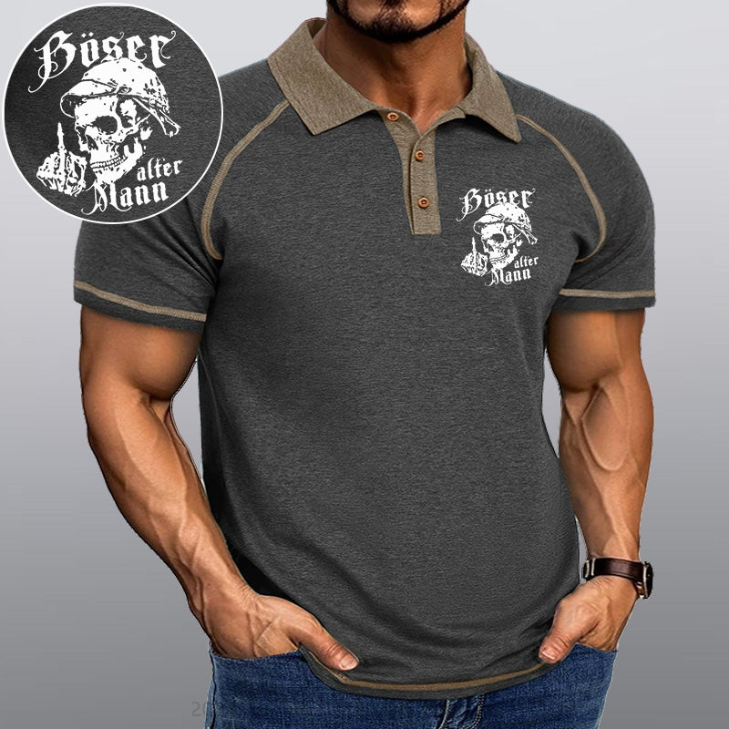Maturelion Böser Alter Mann Kragen T-Shirt