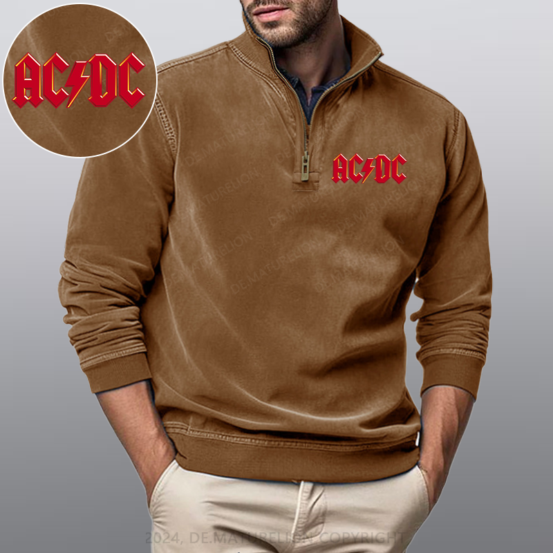 Maturelion ACDC Rockmusik Rock Band Stehkragen Poloshirt