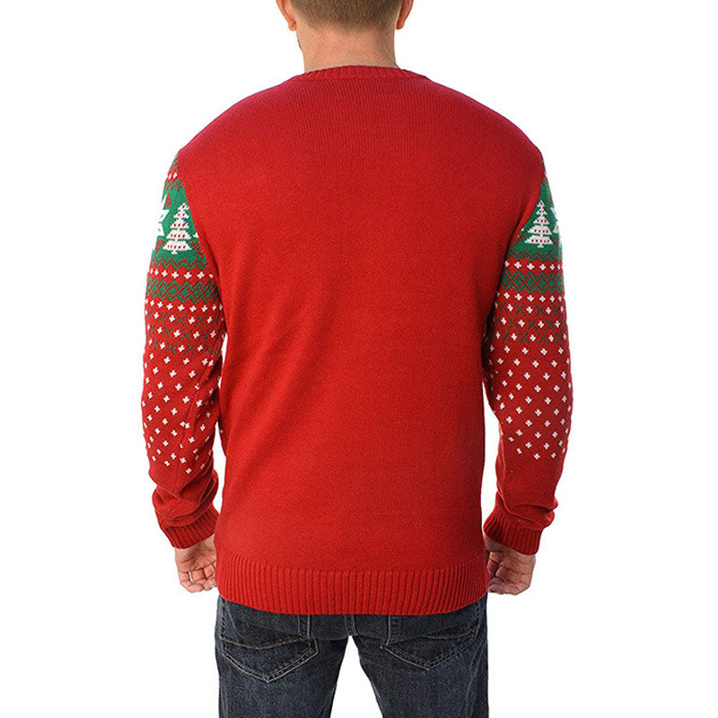 Weihnachtsmann Mit Aufdruck Weihnachtspullover Pulli