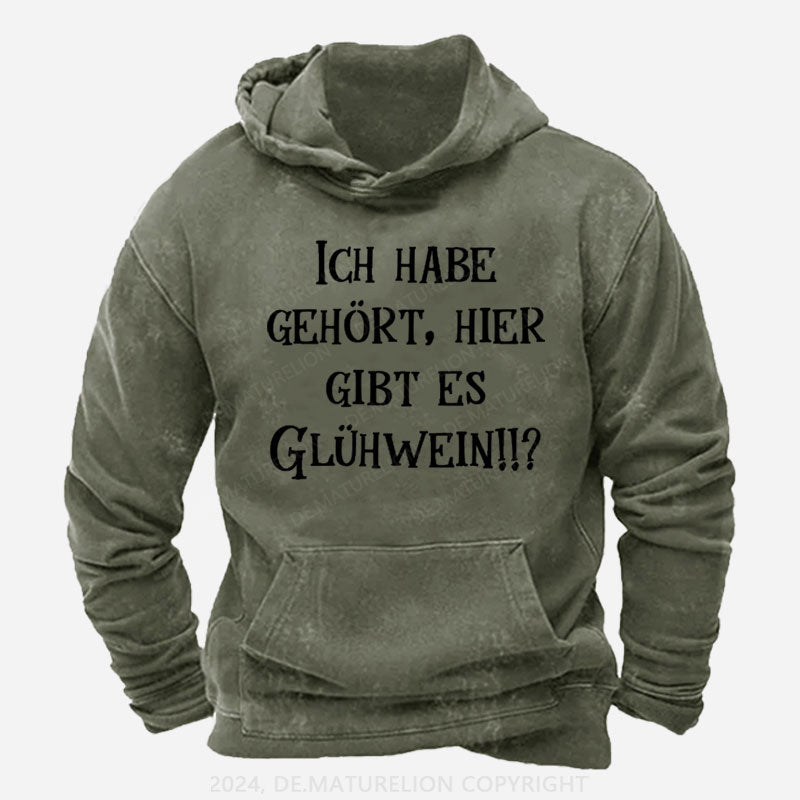 Glühwein trinken Weihnachtsmarkt Weihnachtsfeier Hoodie