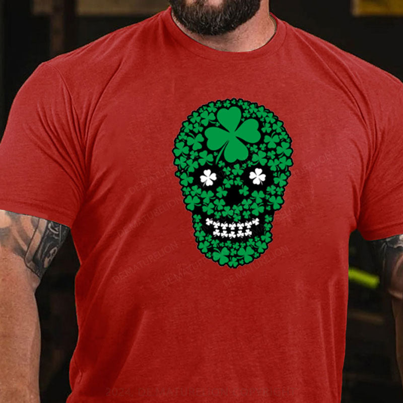 St. Patricks Tag Kleeblatt Skeleton T-Shirt