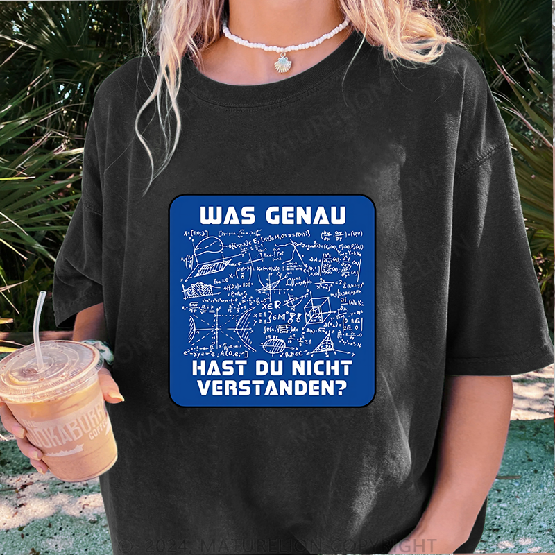 Maturelion Was Genau Damen Gewaschene Vintage T-Shirt