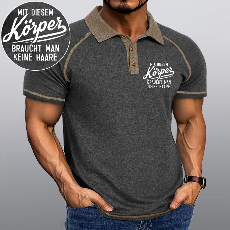 Maturelion Mit diesem Körper braucht man keine Haare Kragen T-Shirt