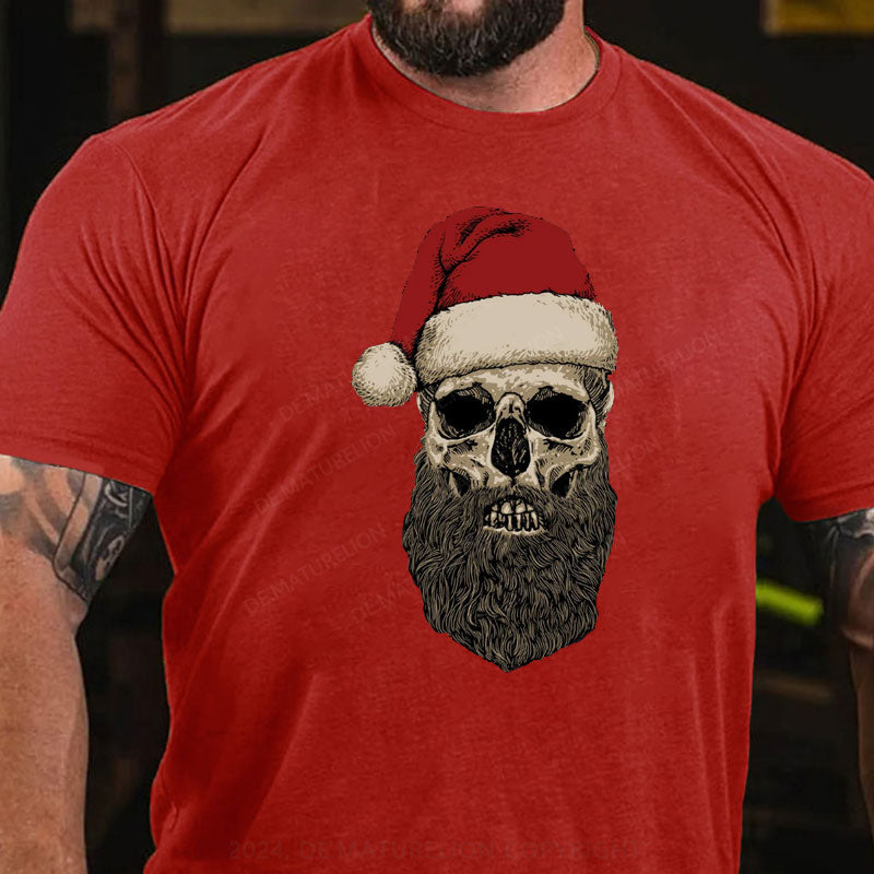 Frohe Weihnachten Weihnachtsschädel T-Shirt