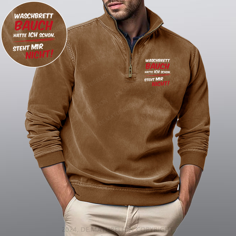 Maturelion Waschbrett Bauch Hatte Ich Schon Steht Mir Nicht Stehkragen Poloshirt