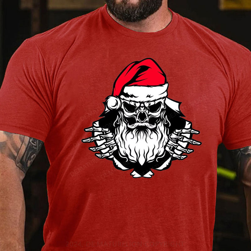 Frohe Weihnachten Schädel T-Shirt