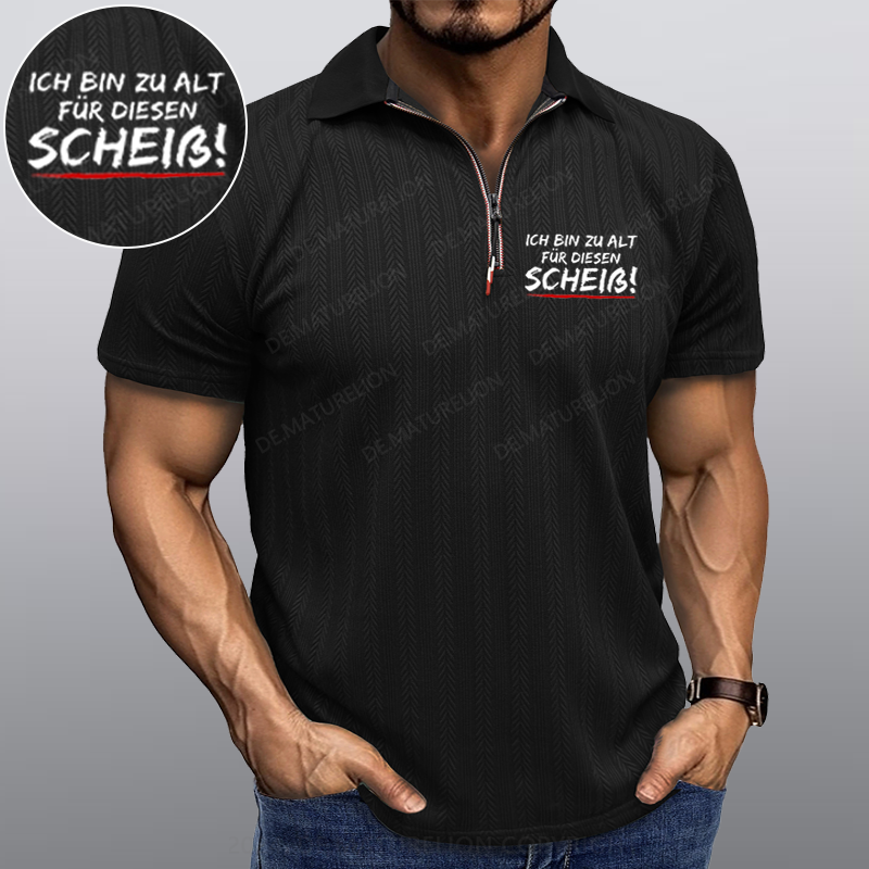 Maturelion Ich Bin Zu Alt Für Diesen Scheiß Kragen T-Shirt