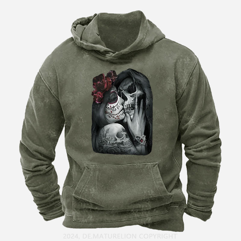 Skeleton Blumen Liebe Weihnachten Hoodie