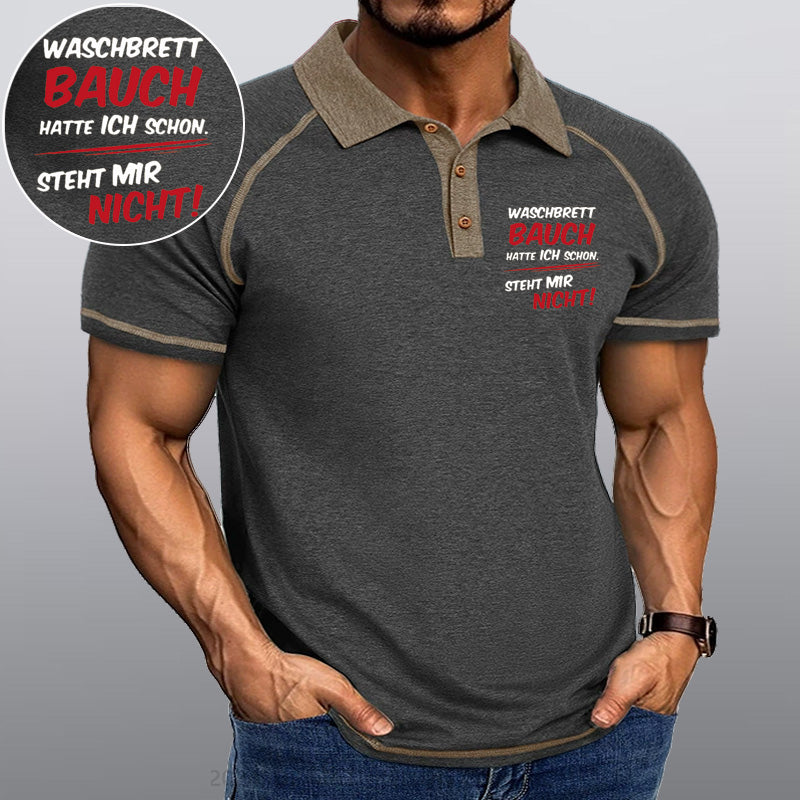 Maturelion Waschbrett Bauch Hatte Ich Schon Steht Mir Nicht Kragen T-Shirt