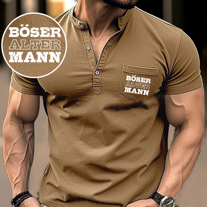 Böser Alter Mann Henley Shirt