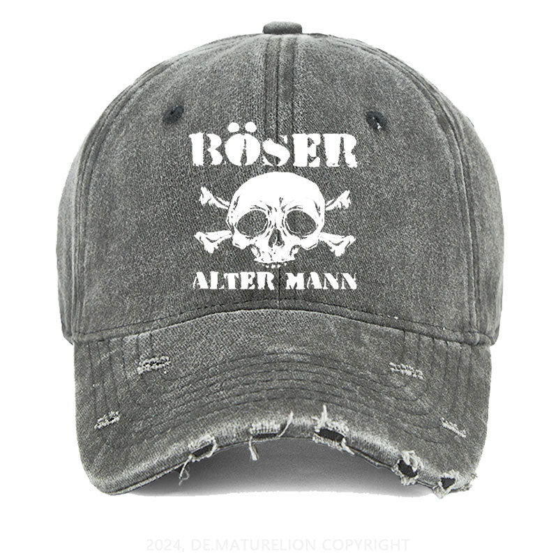 Böser Alter Mann Gewaschene Vintage Cap