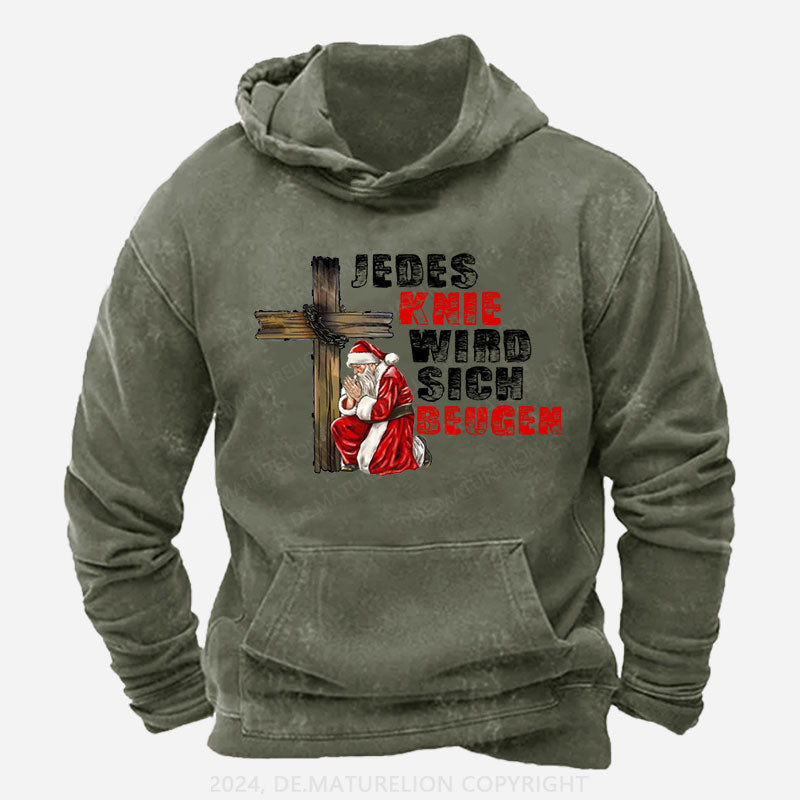 Jedes Knie wird sich beugen Weihnachten Hoodie