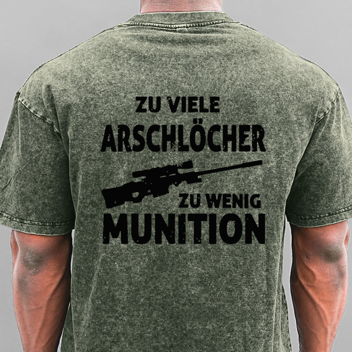 Zu viele Arschlöcher zu wenig Munition Gewaschene Vintage T-Shirt