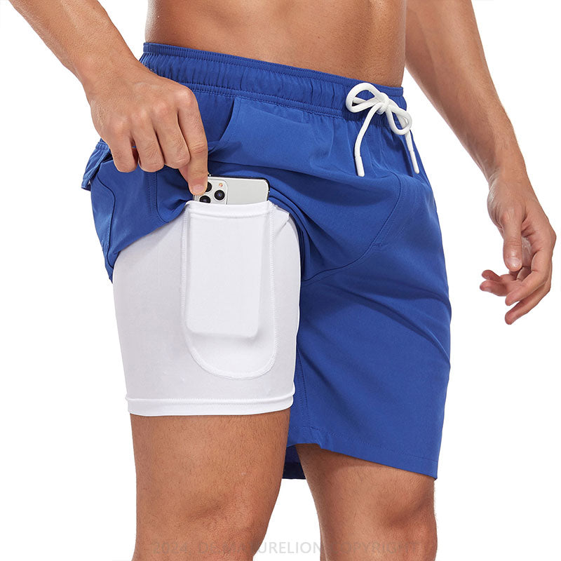 Maturelion Atmungsaktiv Fitnesshose Schnell Trocknende Strandhose Badehose