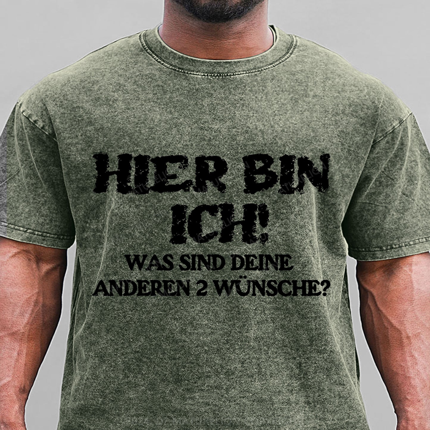 Hier bin ich! Was sind deine anderen 2 Wünsche Gewaschene Vintage T-Shirt