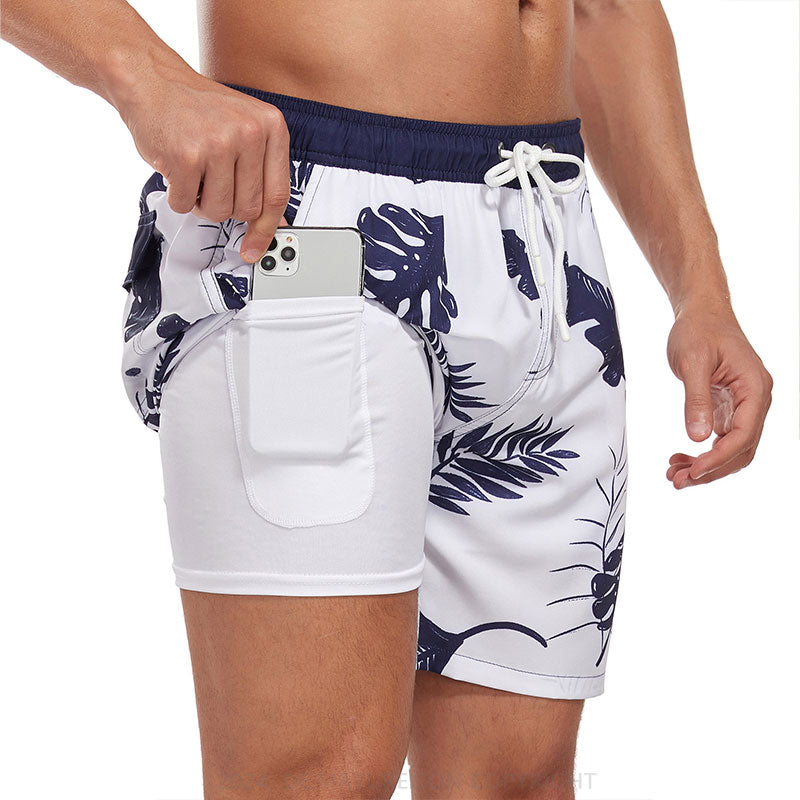 Maturelion Atmungsaktiv Fitnesshose Schnell Trocknende Strandhose Badehose