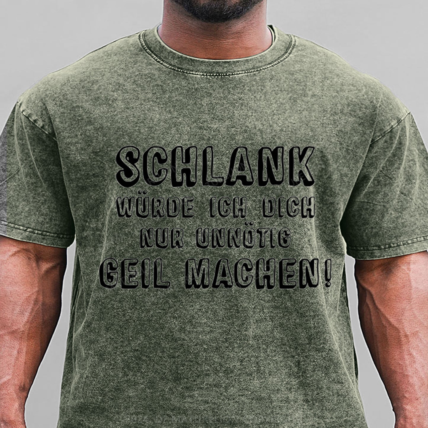 Schlank Würde Ich Dich Nur Unnötig Geil Machen Gewaschene Vintage T-Shirt