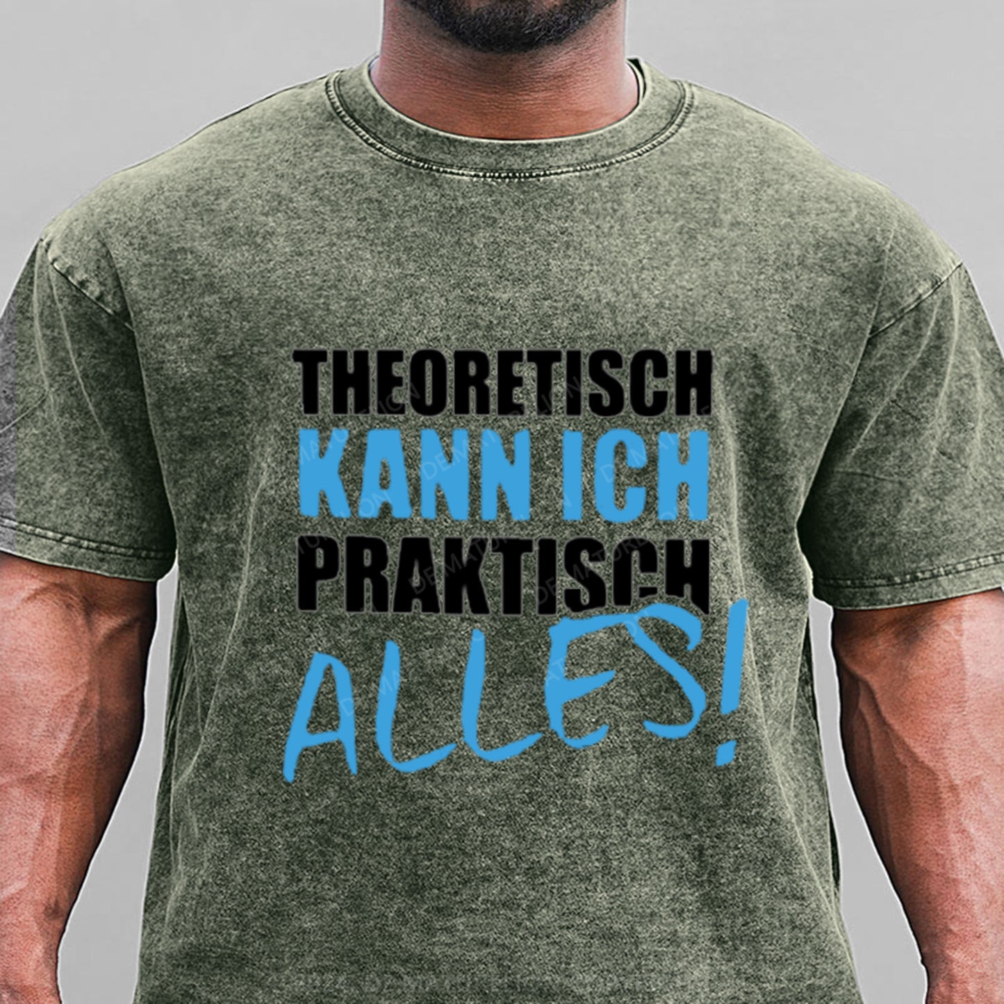 Theoretisch Kann Ich Praktisch Alles Gewaschene Vintage T-Shirt