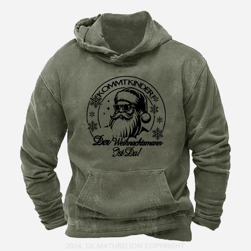 Kommt Kinder Der Weihnachtsmann Ist Da Weihnachten Hoodie