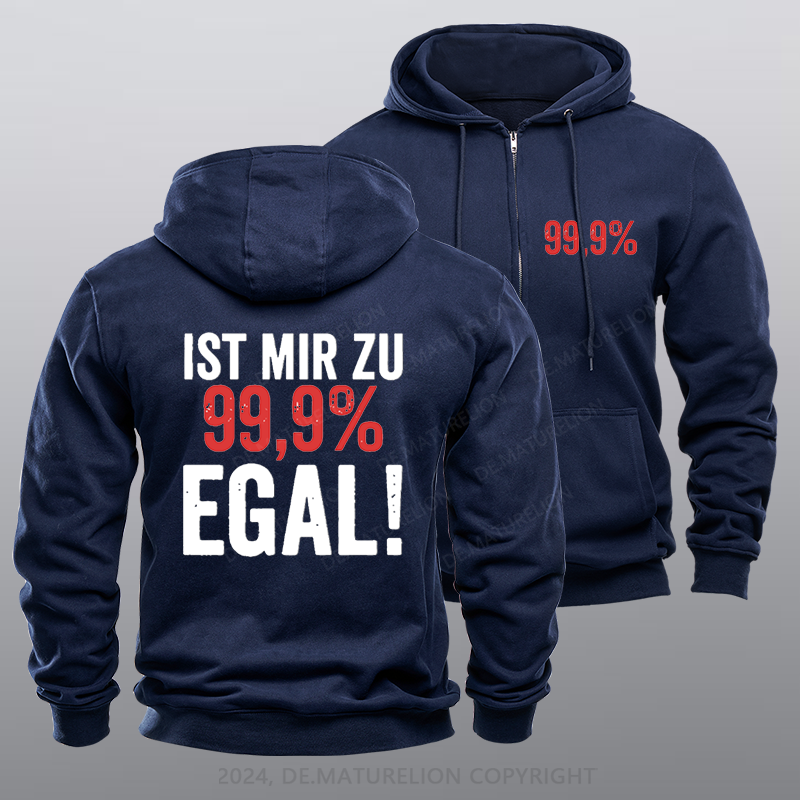 Maturelion Ist Mir Zu 99,9% Egal Reißverschluss Hoodie