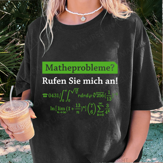 Maturelion Matheprobleme Damen Gewaschene Vintage T-Shirt