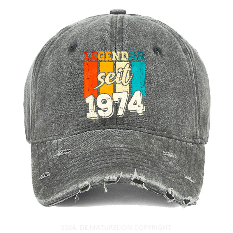 Personalisiert Jahr Legendär Seit... Gewaschene Vintage Cap