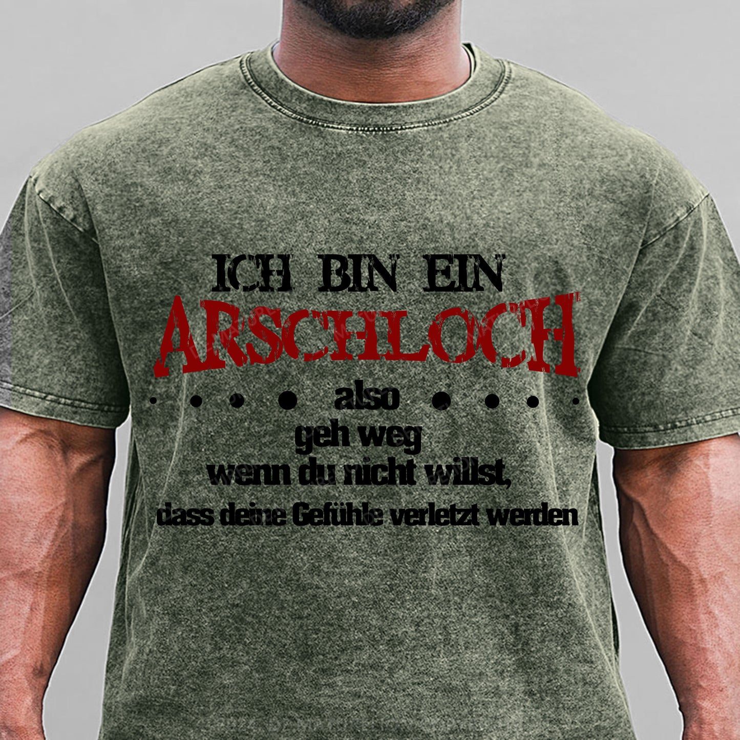 Ich bin ein Arschloch, also geh weg, wenn du nicht willst, dass deine Gefühle verletzt werden Gewaschene Vintage T-Shirt