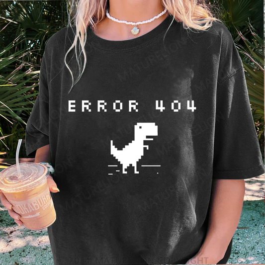 Maturelion Error 404 Damen Gewaschene Vintage T-Shirt