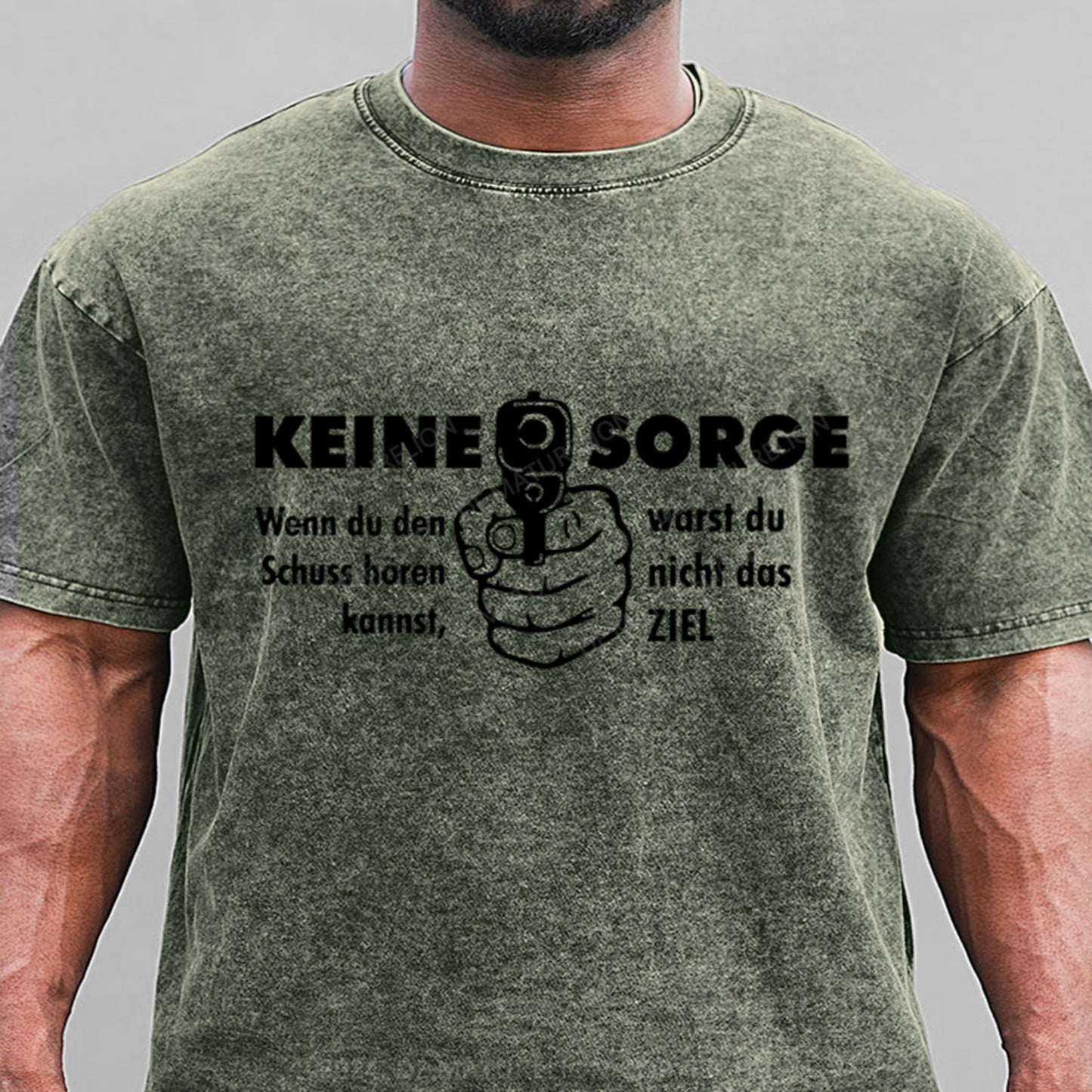 Keine Sorge Wenn Du Den Schuss Hören Kannst Warst Du Nicht Das Ziel Gewaschene Vintage T-Shirt