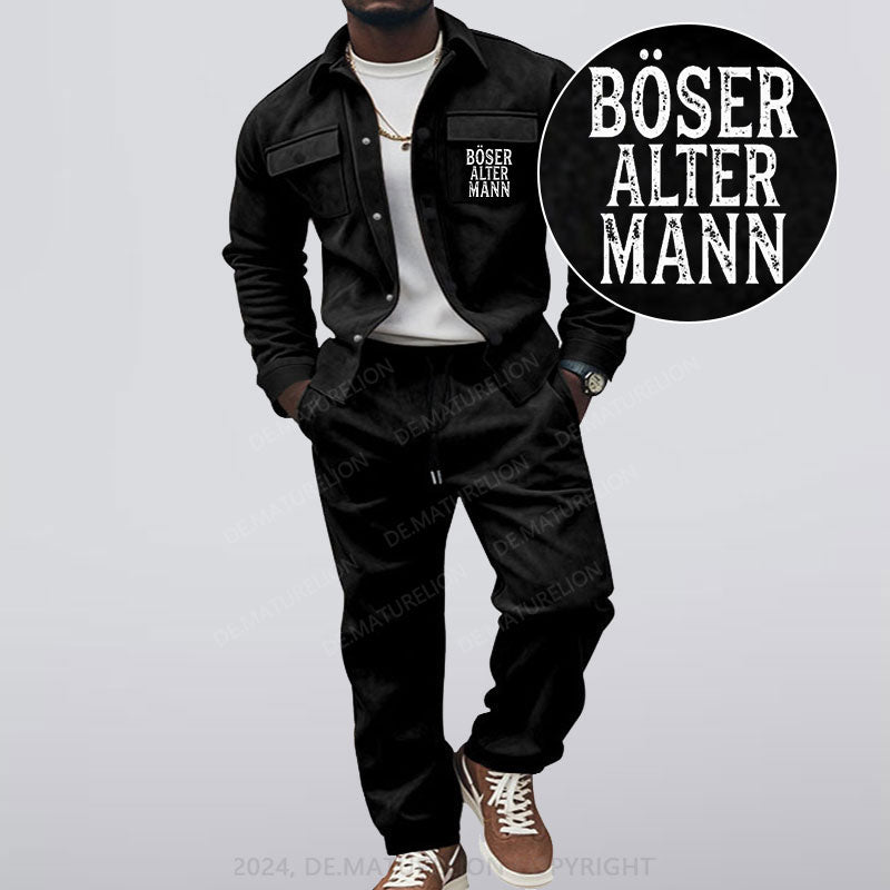 Maturelion Böser Alter Mann Jacke und Hose Set