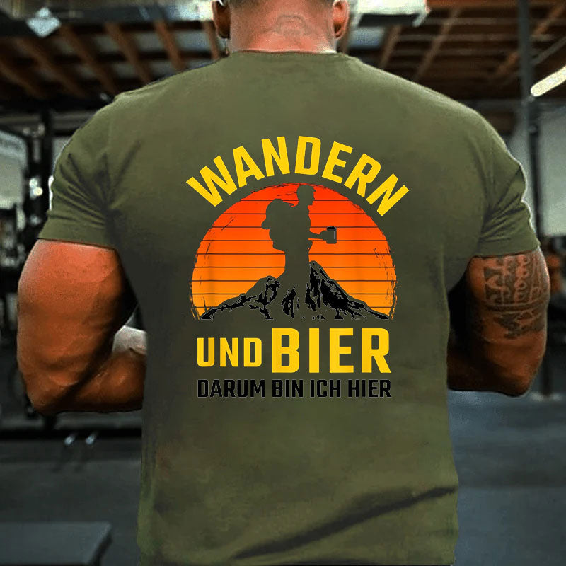 Wanderer Berge Wandern und Bier T-Shirt