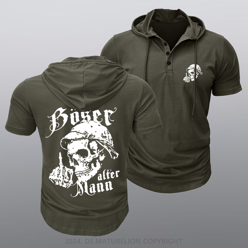 Maturelion Böser Alter Mann Kapuze T-Shirt