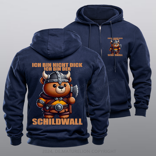 Maturelion Ich bin der Schildwall Reißverschluss Hoodie