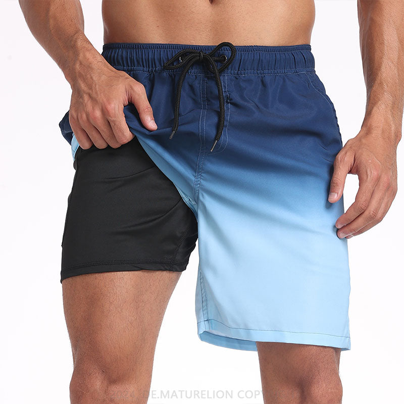 Maturelion Atmungsaktiv Fitnesshose Schnell Trocknende Strandhose Badehose