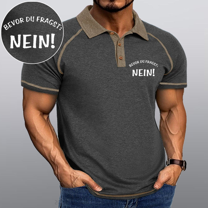 Maturelion Bevor Du Fragst Nein Kragen T-Shirt