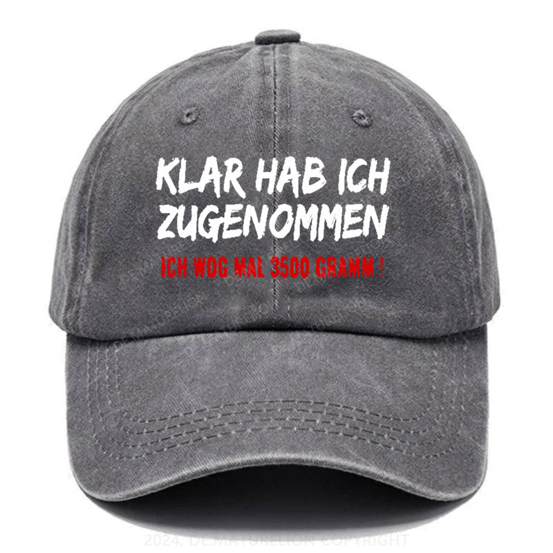 Klar Habe Ich Zugenommen! Ich Wog Mal 3500g Baseball Cap