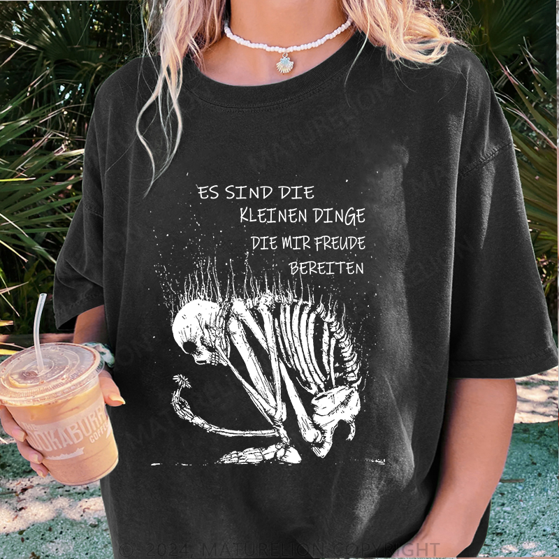 Maturelion Freude Bereiten Damen Gewaschene Vintage T-Shirt
