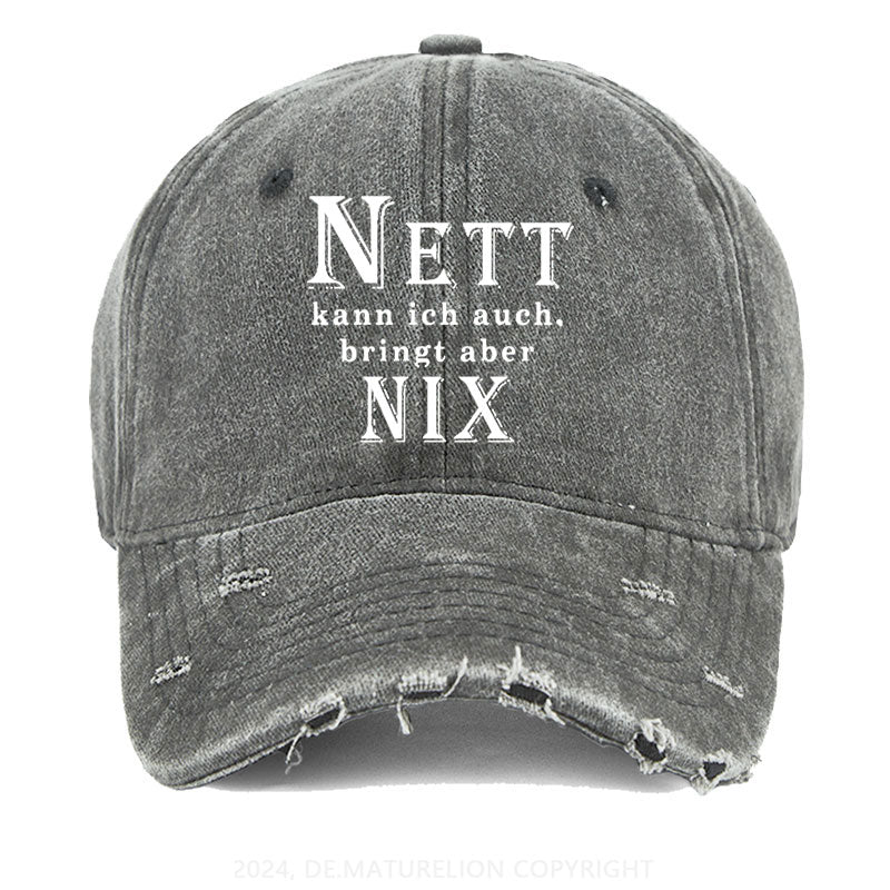 Nett Kann Ich Auch Bringt Aber Nix Gewaschene Vintage Cap