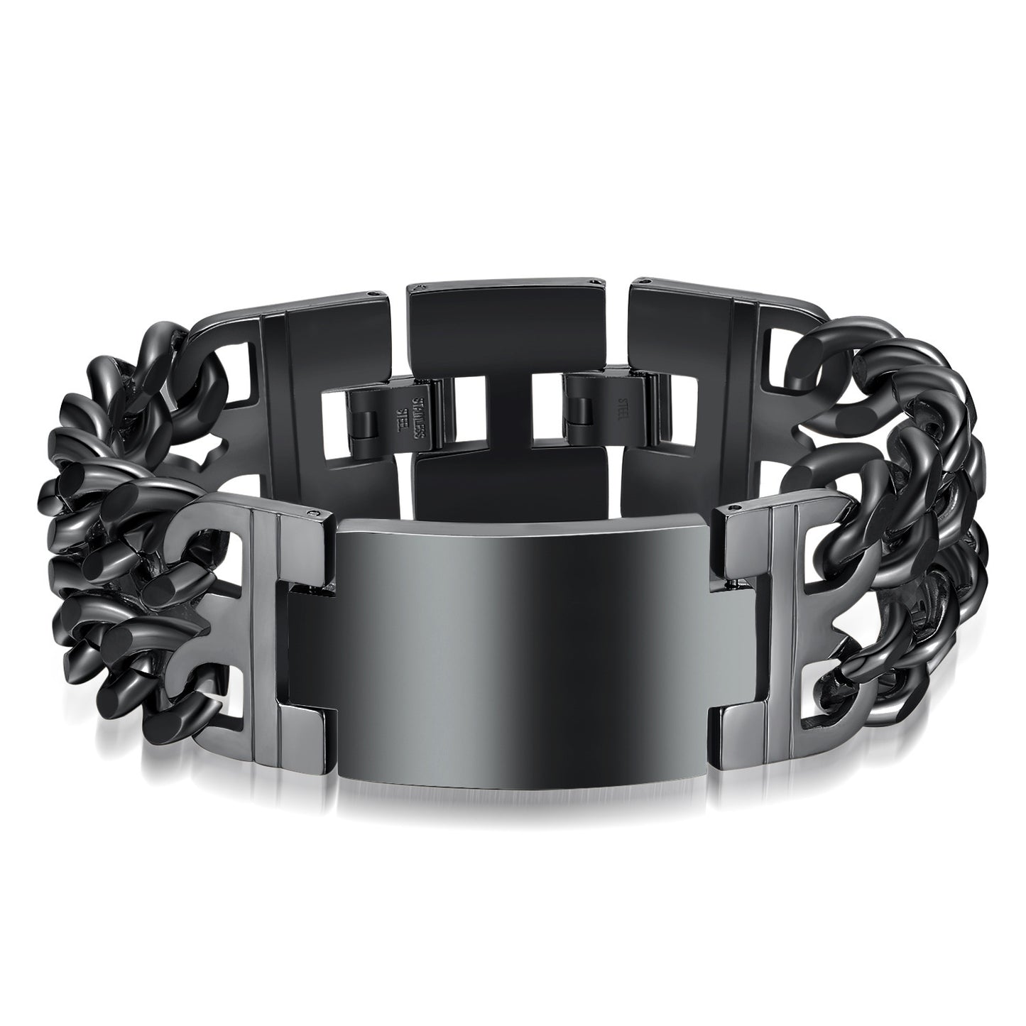 Zweireihige Titanstahl Schmuck Edelstahl Armband beliebtes Armband