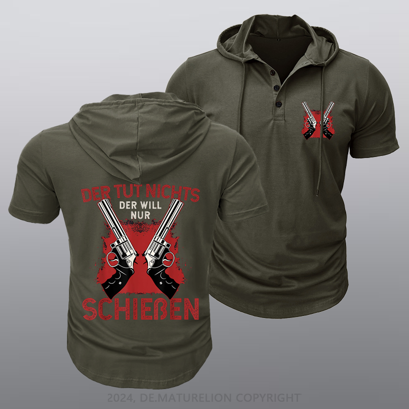 Maturelion Schießen Sport Waffe Kapuze T-Shirt