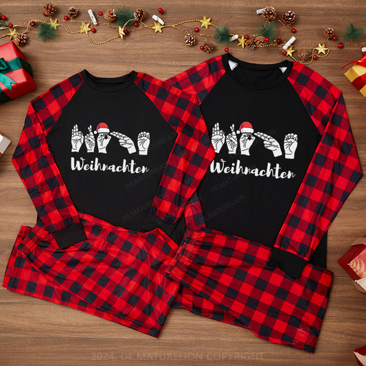 Maturelion Frohe Weihnachten Familien Pyjama