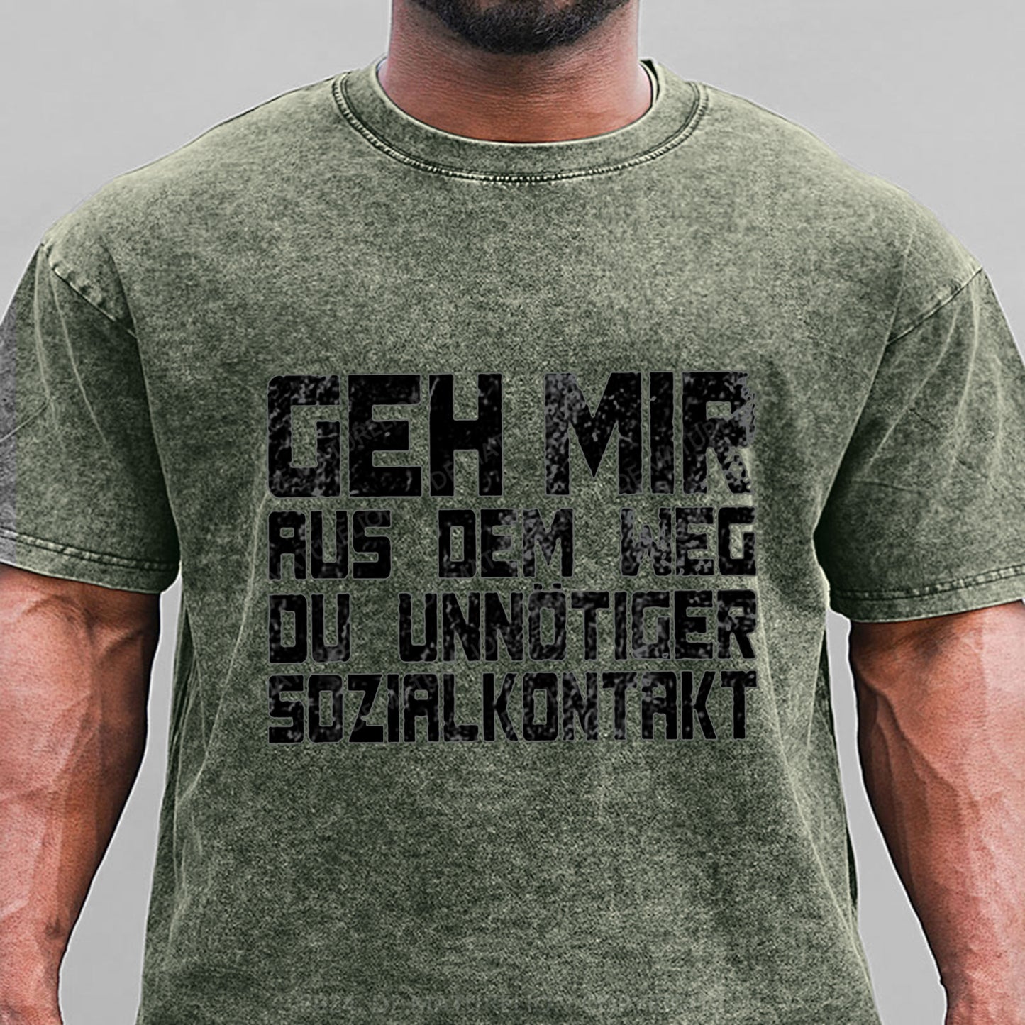 Geh Mir Aus Dem Weg Du Unnotiger Sozialkontakt Gewaschene Vintage T-Shirt