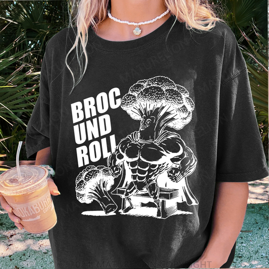 Maturelion Broc und Roli Damen Gewaschene Vintage T-Shirt