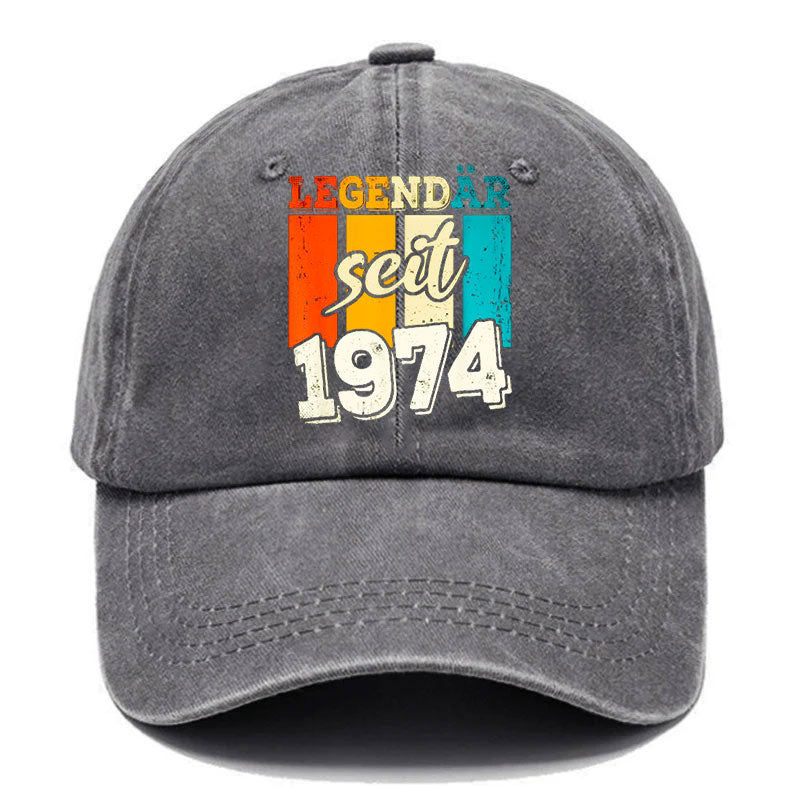 Personalisiert Jahr Legendär Seit 1974 Baseball Cap