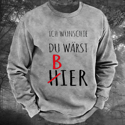 Bier Lustige Bier Gewaschenes Sweatshirt