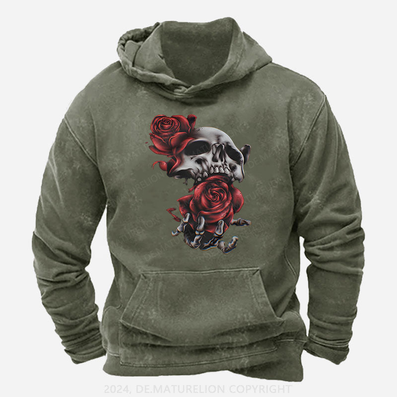 Skeleton Blumen Weihnachten Hoodie