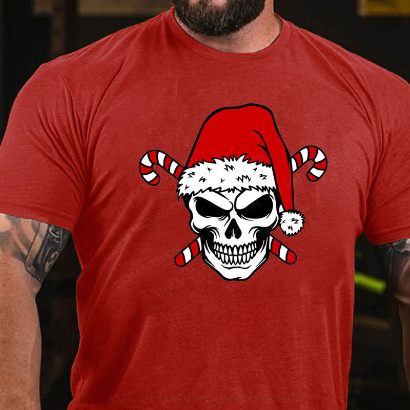 Frohe Weihnachten Schädel T-Shirt