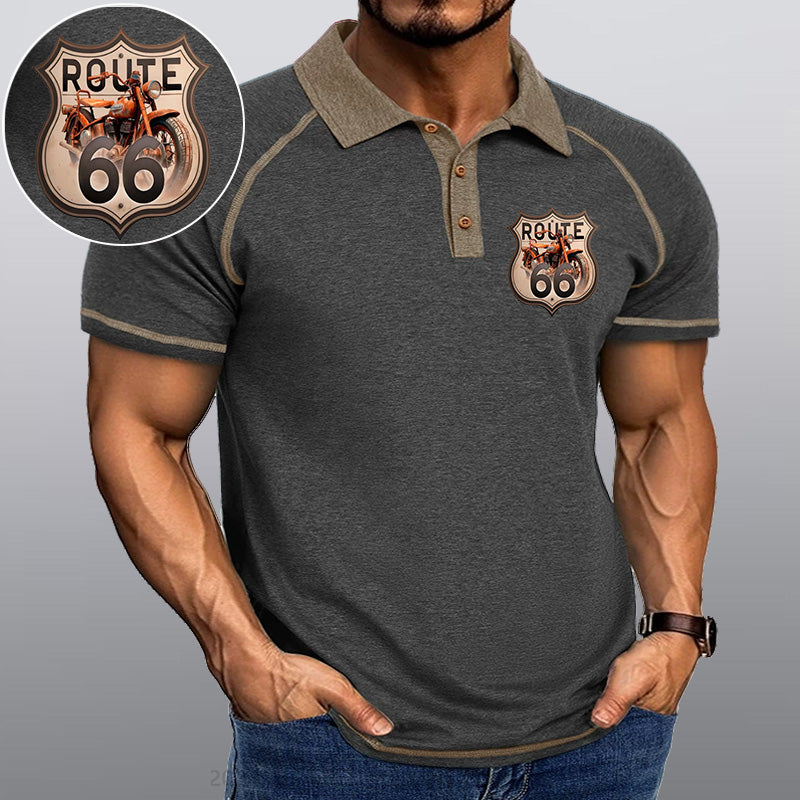 Maturelion Route 66 Kragen T-Shirt