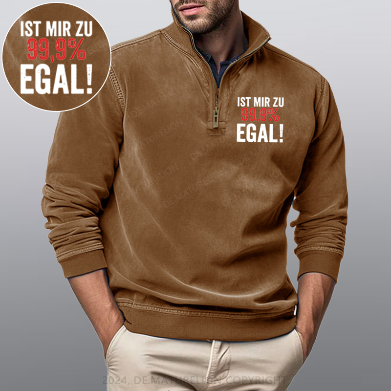 Maturelion Ist Mir Zu 99,9% Egal Stehkragen Poloshirt